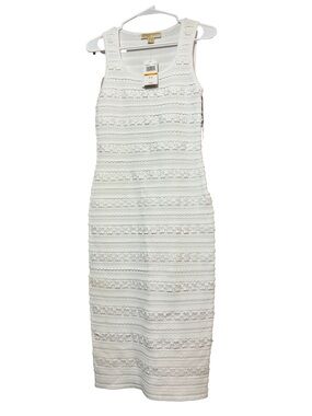 White Lace-Detail Tank Dress